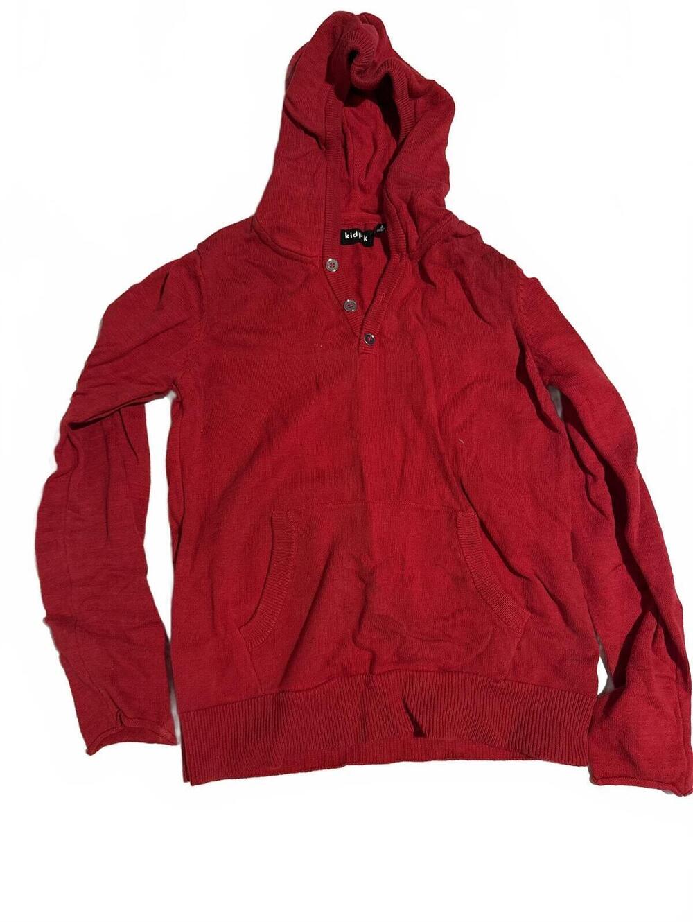 kidpik Kids Hoodie Pullover Front Pocket Red L 12